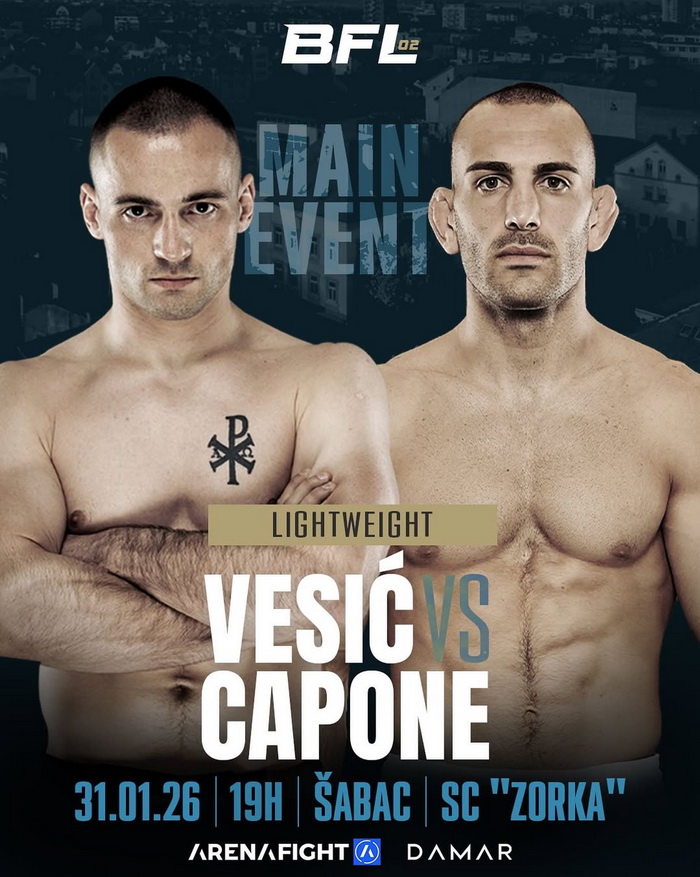 Bfl 2 Main Event 💣pred Svojom Publikom, U Rodnom Šapcu, Uroš Vesić (4 5) Ulazi U Kavez Protiv I