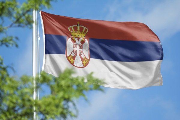 Serbia Flag, Blue Sky Design