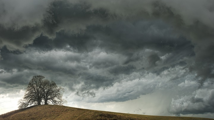Oluja Oblaci vreme prognoza ilustracija